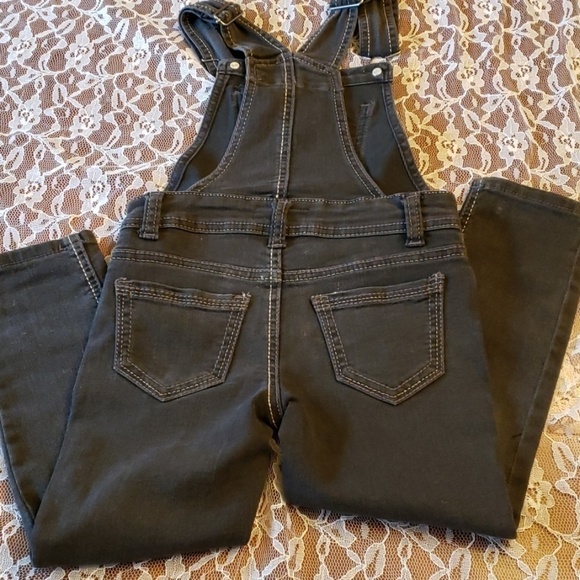 Jordache Bling Distressed Overalls 4-5 Stretch EUC - Picture 2 of 9